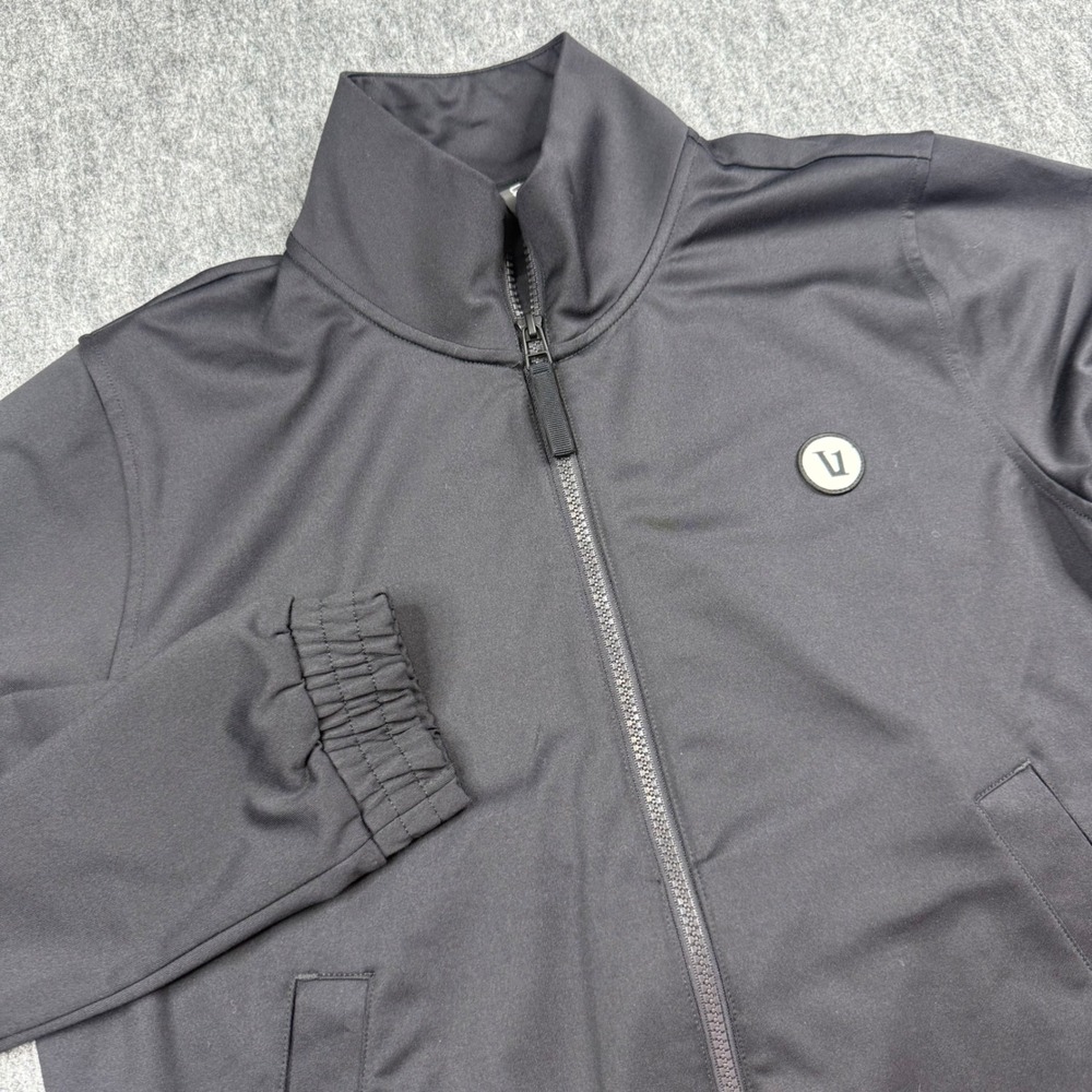 Vuori Courtside Track Jacket Women Size Medium Black Full Zip Mock Activewear